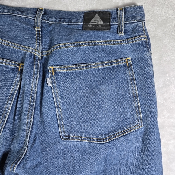 Levis Silvertab Loose Baggy Jeans Mens Size 36x32 Vintage Cotton Y2K Wide Leg - Picture 1 of 11
